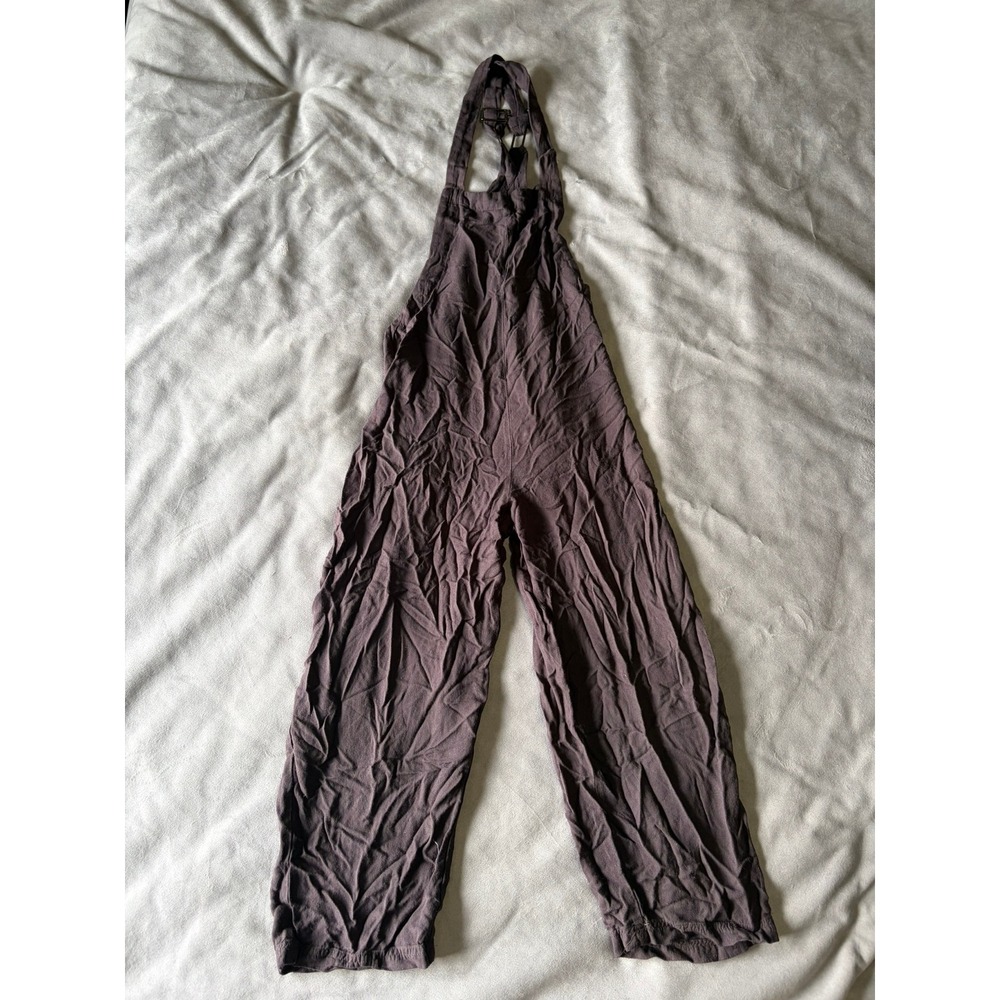 Dress Forum Los Angeles Brown Cropped Overalls Adjustable Straps. Size large